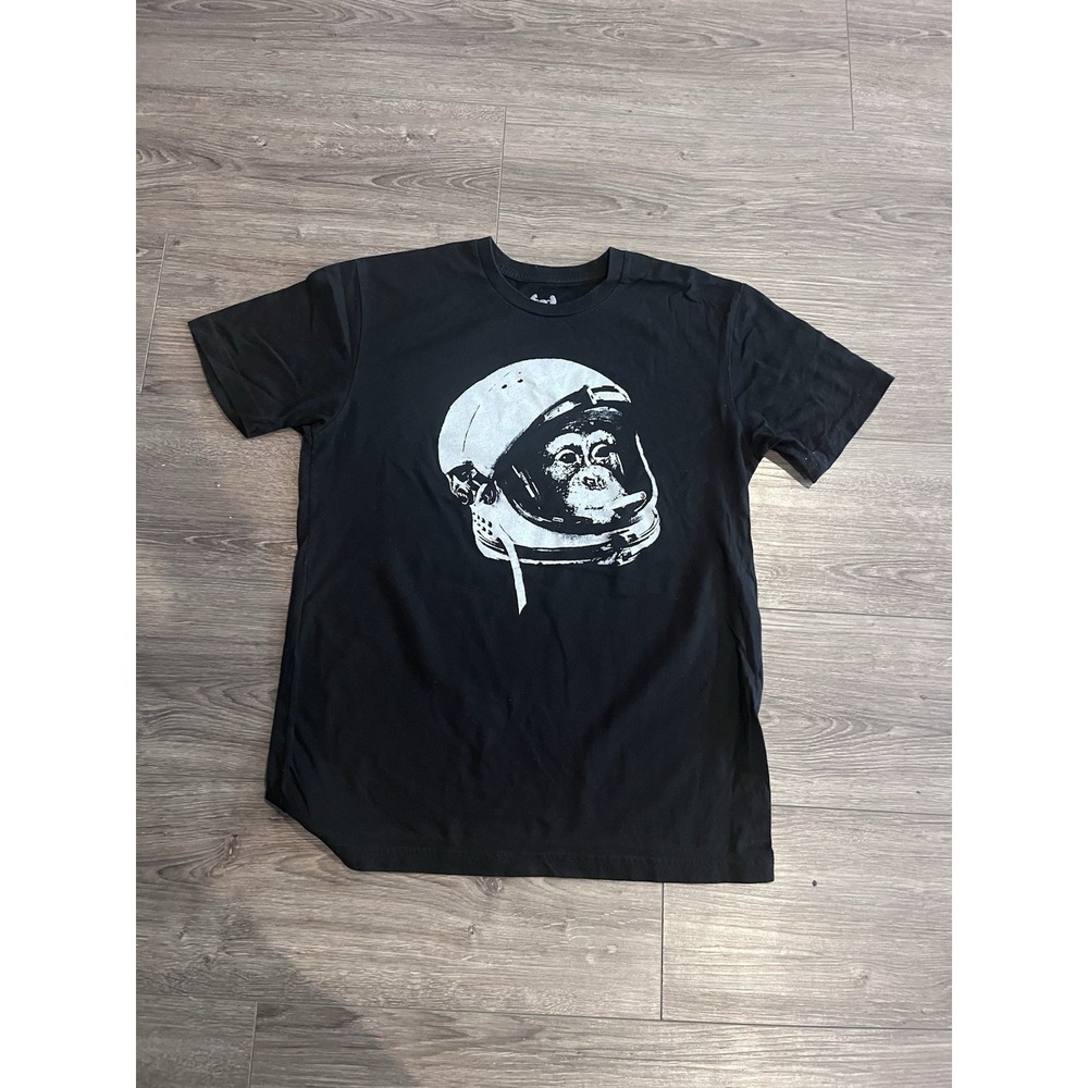 Headline Shirts Astronaut Monkey Smoking BLACK T-Shirt - Men's size M
